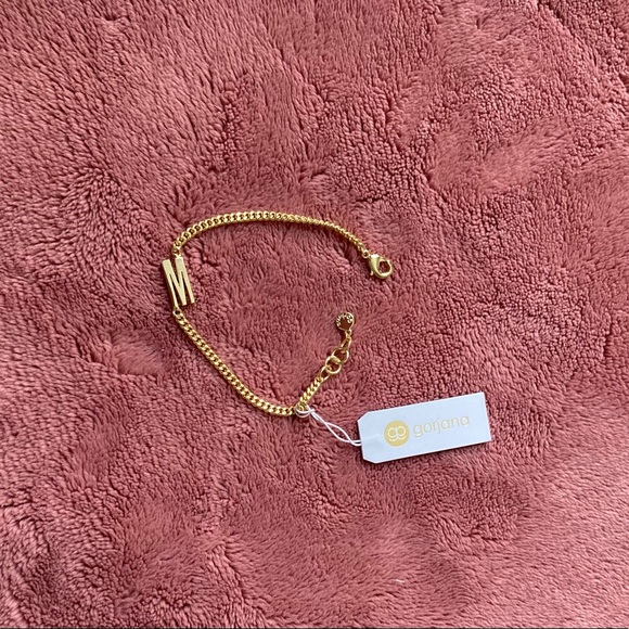 Gorjana Gold Wilder Alphabet Bracelet - Initial M - BRAND NEW